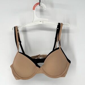 Hanes set of Tan and Black  intimate seamless tween women Bra 32A